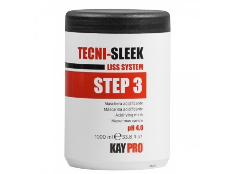 KAY PRO LISS SYSTEM TECNI-SLEEK ACIDIFIYNG MASK rūgštinanti kaukė plaukams plaukų tiesinimo procedūrai 1000ml.